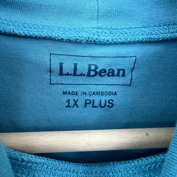 L.L Bean Teal Long Sleeve Turtleneck Top - Picture 3 of 3